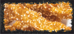 Пилешки флейки със сусам / Chicken strips with sesame seeds 350гр
